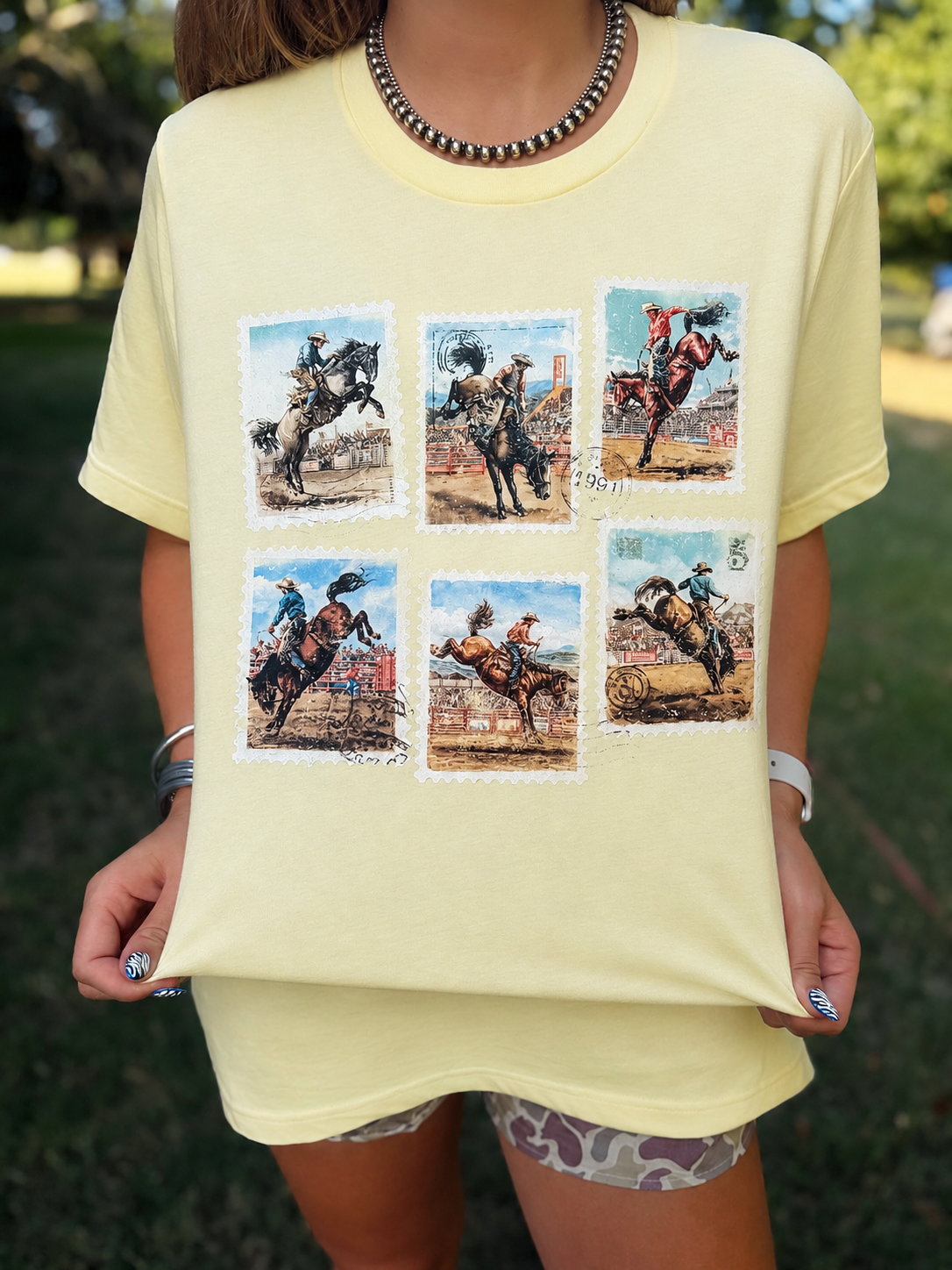 6 card cowboy tee